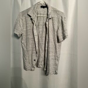 Men’s light gray linen blend shirt. Size M. Banana Republic.